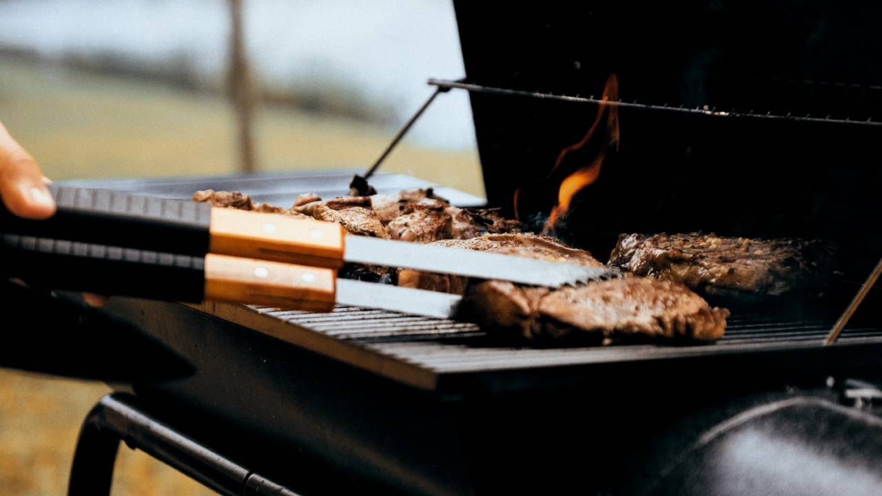 Food on the barbecue