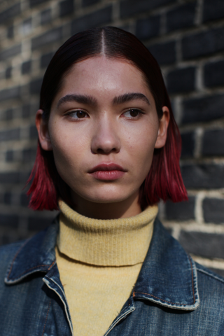 Woman at London fashion week