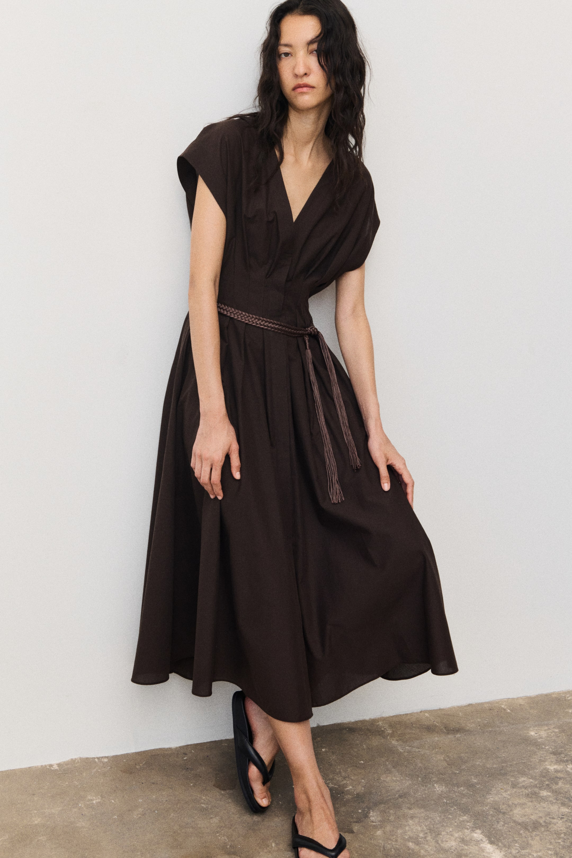 Belted Cotton Dress