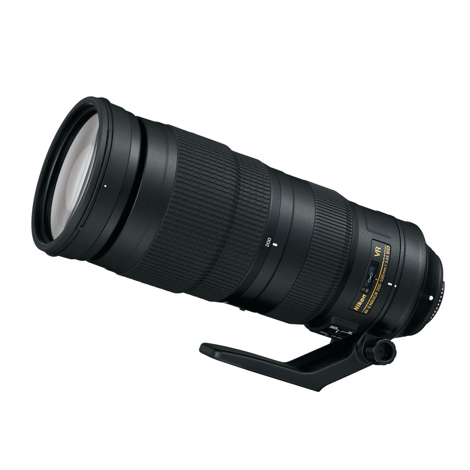 Nikon 200-500mm lens on white background during a black friday deal