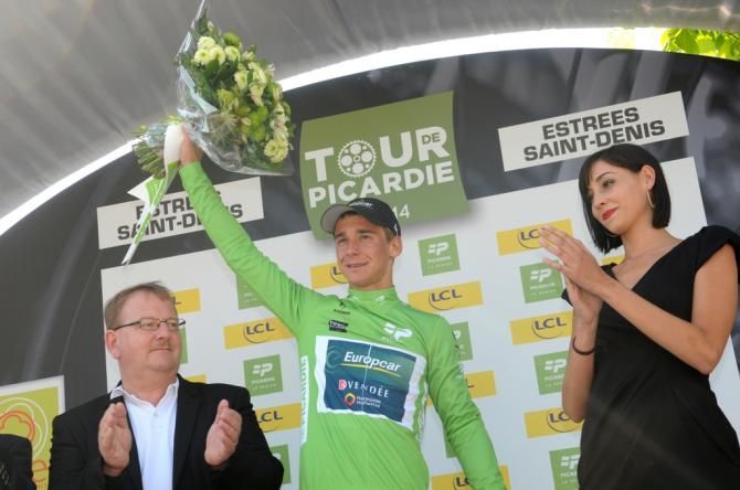 Bryan Coquard in the green jersey