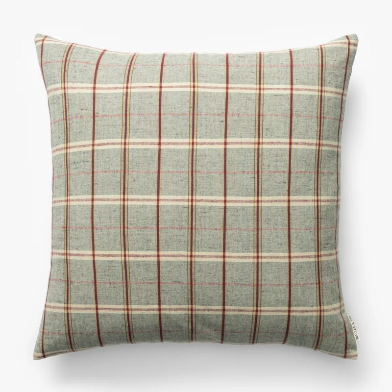 green plain pillow