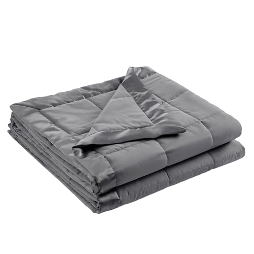 Madison Park Windom Down Alternative Blanket, Premium 3m Scotchgard Moisture Wicking Treatment, Lightweight and Soft Bed Cover for All Season, Satin Trim, Charcoal Full/queen