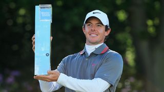 Rory McIlroy with the BMW PGA Championship trophy in 2014