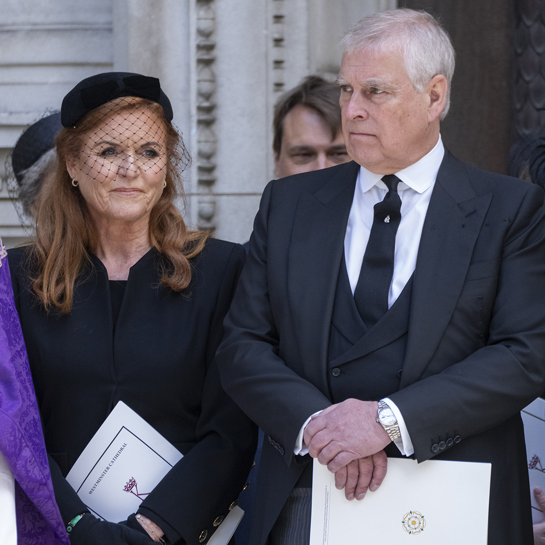 LONDON, ENGLAND - SEPTEMBER 16: Prince Andrew, Duke of York and Sarah Ferguson, Duchess of York attend the funeral of Katharine, Duchess of Kent at Westminster Cathedral on September 16, 2025 in London, England. Katharine, Duchess of Kent was married Prince Edward, Duke of Kent, the first cousin of Queen Elizabeth II. She died on September 4 at the age of 92 at Kensington Palace surrounded by her family. Having converted to Catholicism in 1994, her funeral takes place at Westminster Cathedral and is the first Catholic funeral to be held for a member of the royal family in modern British history. Her Royal Highness will be laid to rest at the Royal Burial Ground at Frogmore, Windsor. (Photo by Mark Cuthbert/UK Press via Getty Images)