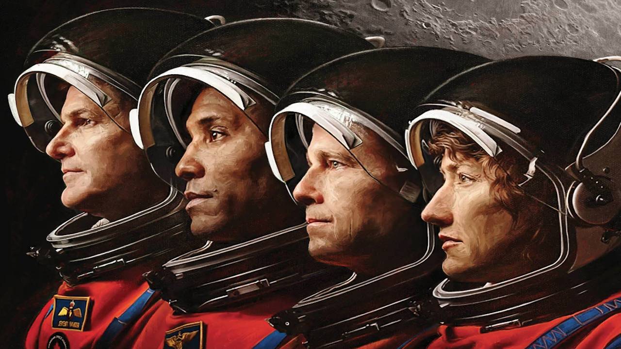 four astronauts on a magazine cover