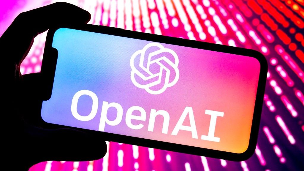 OpenAI logo on phone 16x9