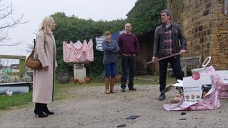 Cain Dingle loses his temper in Emmerdale