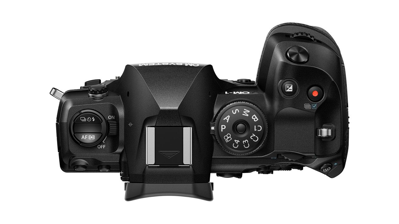 OM System OM-1 Mark II camera against a white background