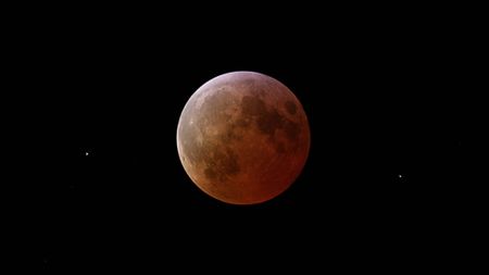 total lunar eclipse against the night sky