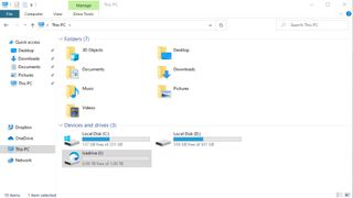 Icedrive's virtual drive shown within Windows Explorer