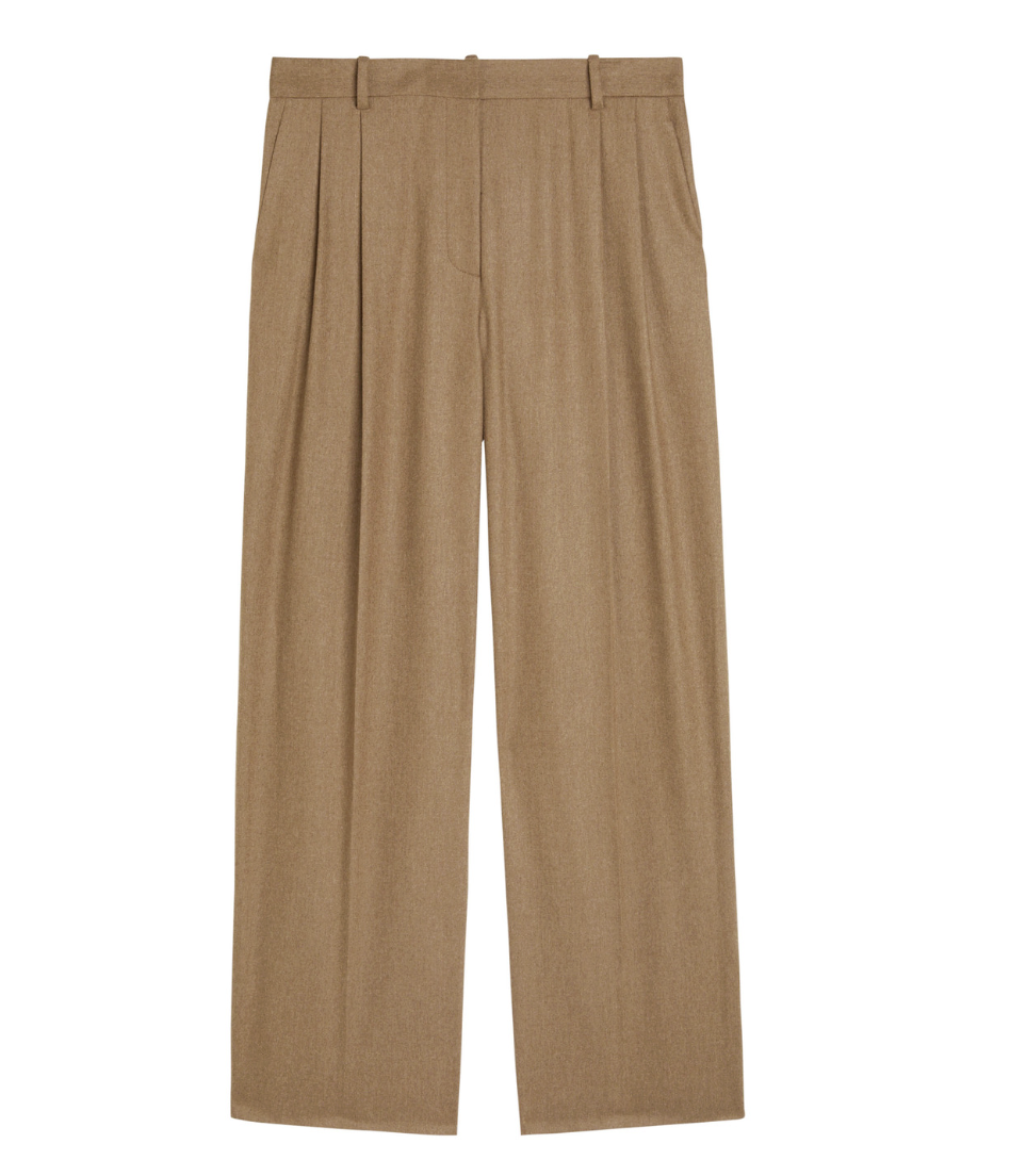 KHAITE, August Pleated Wool-Blend Trousers