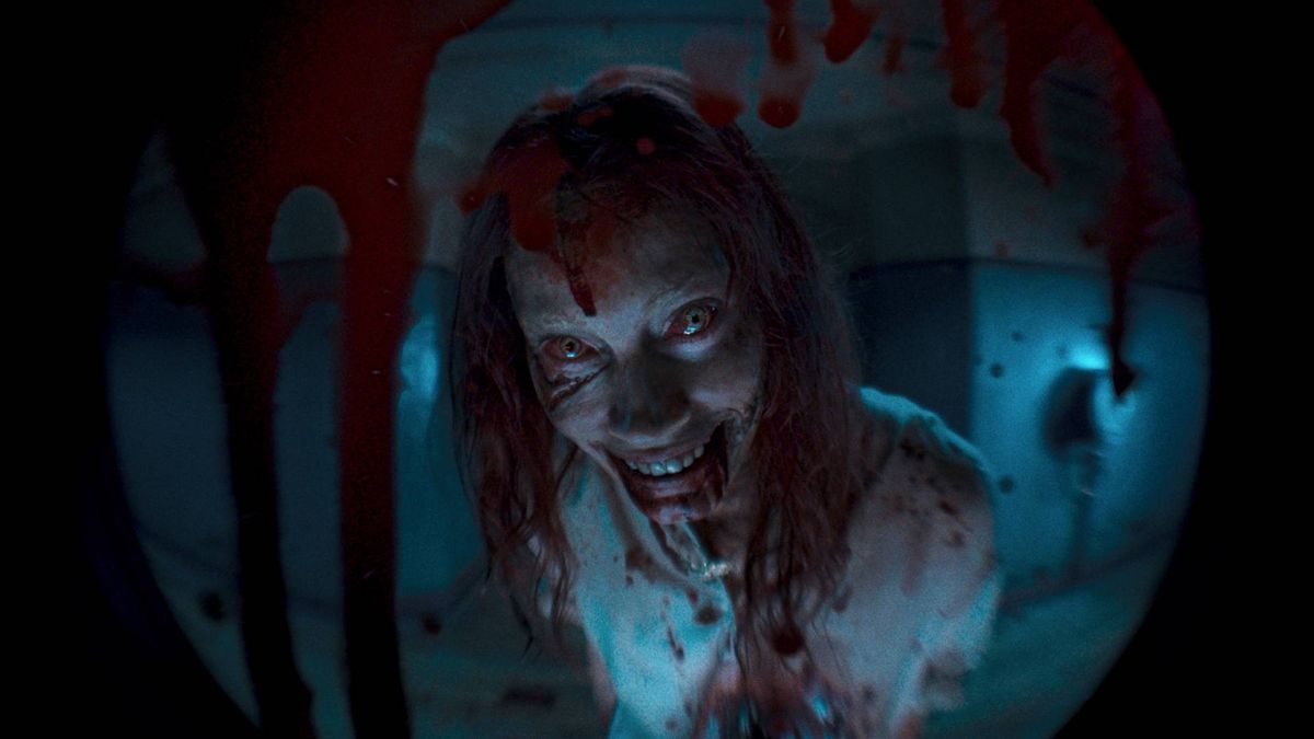 Alyssa Sutherland as deadite Ellie in Evil Dead Rise