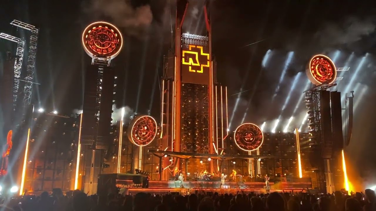 Watch spectacular footage from Rammstein's first North American Stadium