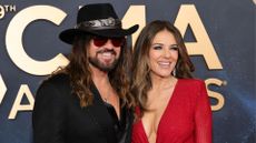 Billy Ray Cyrus and Elizabeth Hurley attend the 59th Annual CMA Awards at Music City Center on November 19, 2025