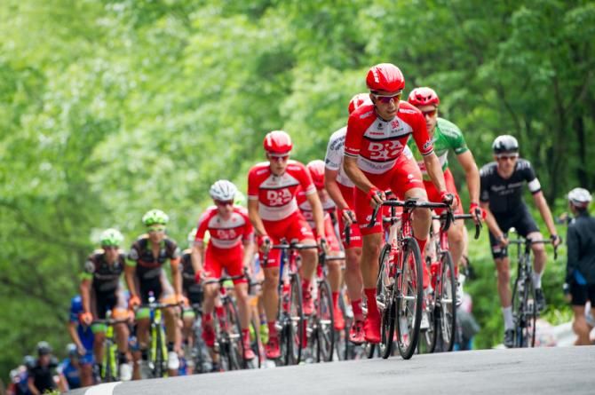 Drapac on the front of the peloton