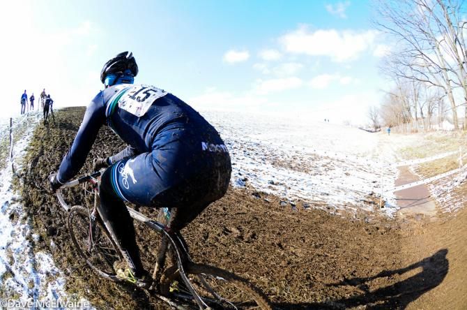 Michael Robson (USA) on the climb