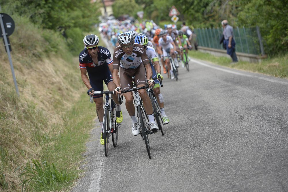 Ag2R lead late in the race.
