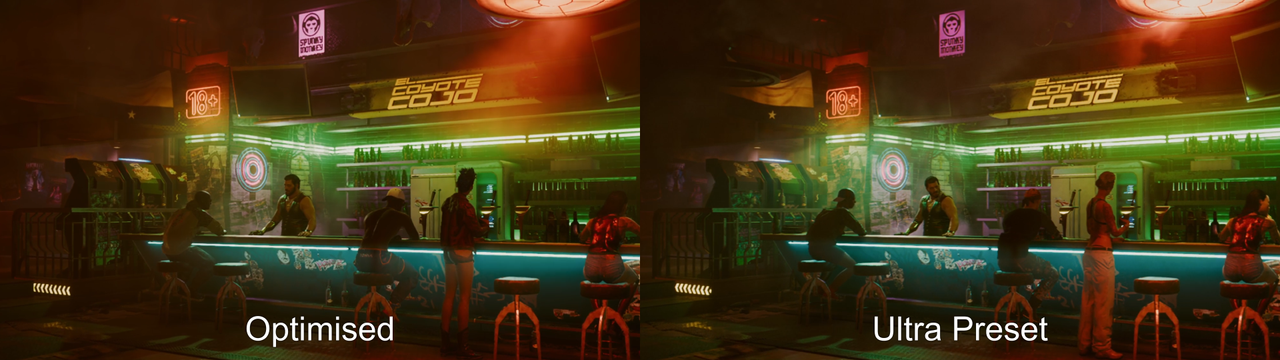 Cyberpunk 2077 Phantom Liberty Optimised vs Ultra settings