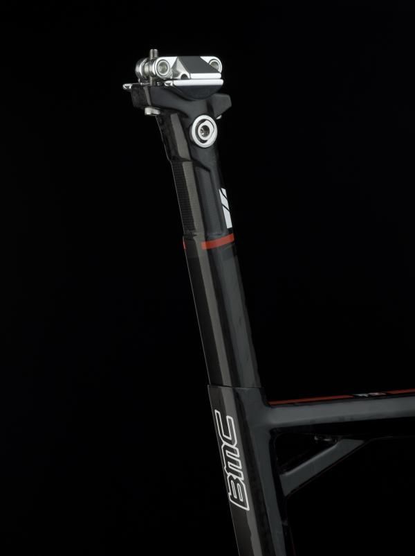 The SLR01's new seatpost borrows the Angle Lock mechanism from the Racemaster SLX01.