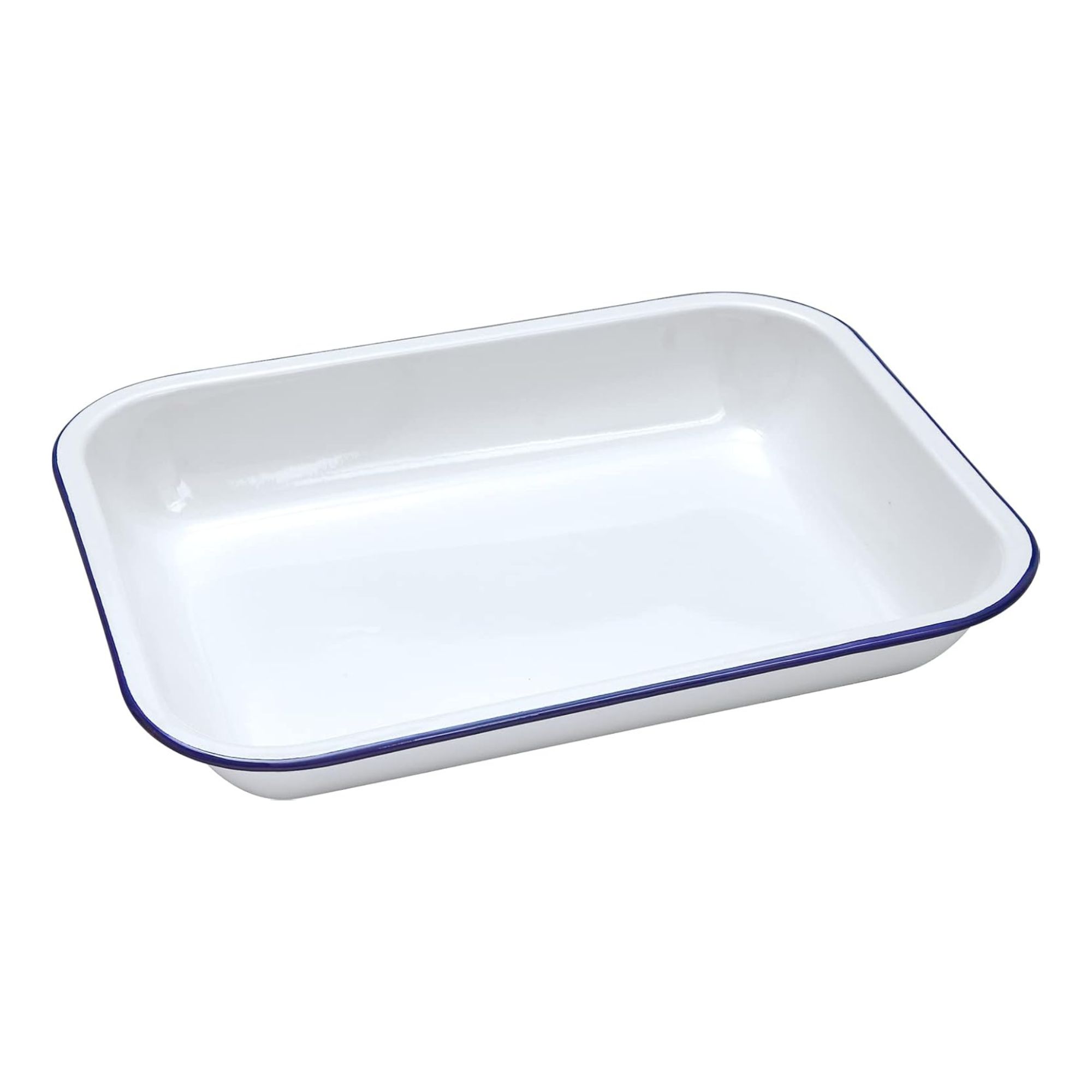 Falcon Enamelware, Bake Pan Blue & White 