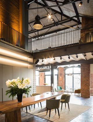 The reception area of The Brick Gym in Antwerp, Belgium