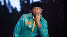 tyler the creator on a black background