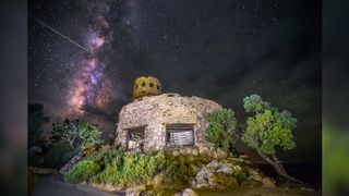 Jason Weingart captures meteors of the Perseid meteor shower as they dart across the night sky, on Aug. 14, 2016 in Big Bend National Park, Texas.