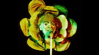 Peter Gabriel performing with Genesis