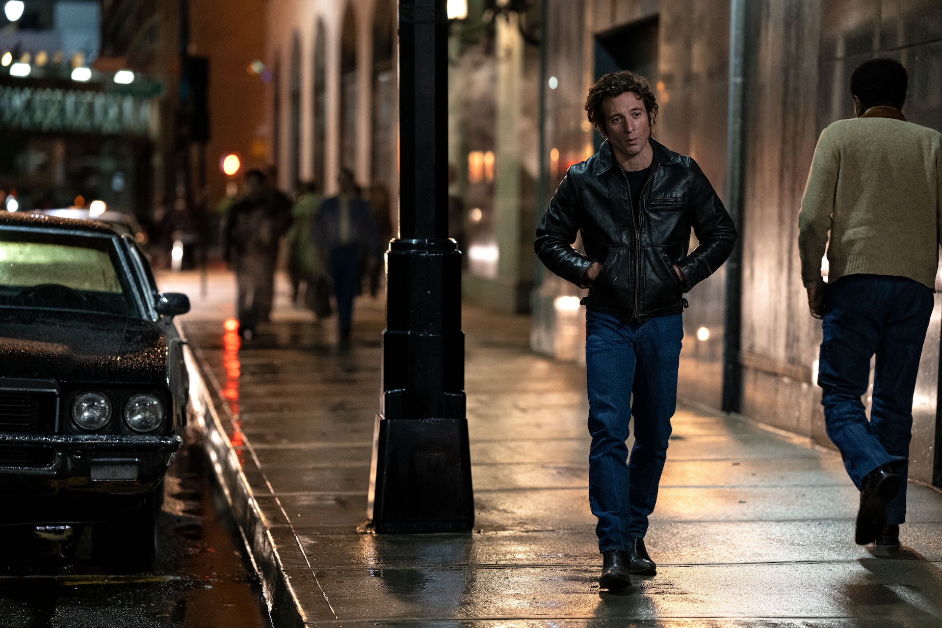 (L-R) Jeremy Allen White as Bruce Springsteen in 20th Century Studios&#039; SPRINGSTEEN: DELIVER ME FROM NOWHERE. Photo by Macall Polay. &amp;copy; 2025 20th Century Studios. All Rights Reserved