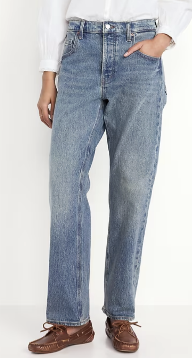 Old Navy, Low-Rise Slouchy Straight Jeans