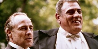 Marlon Brando and Lenny Montana in The Godfather