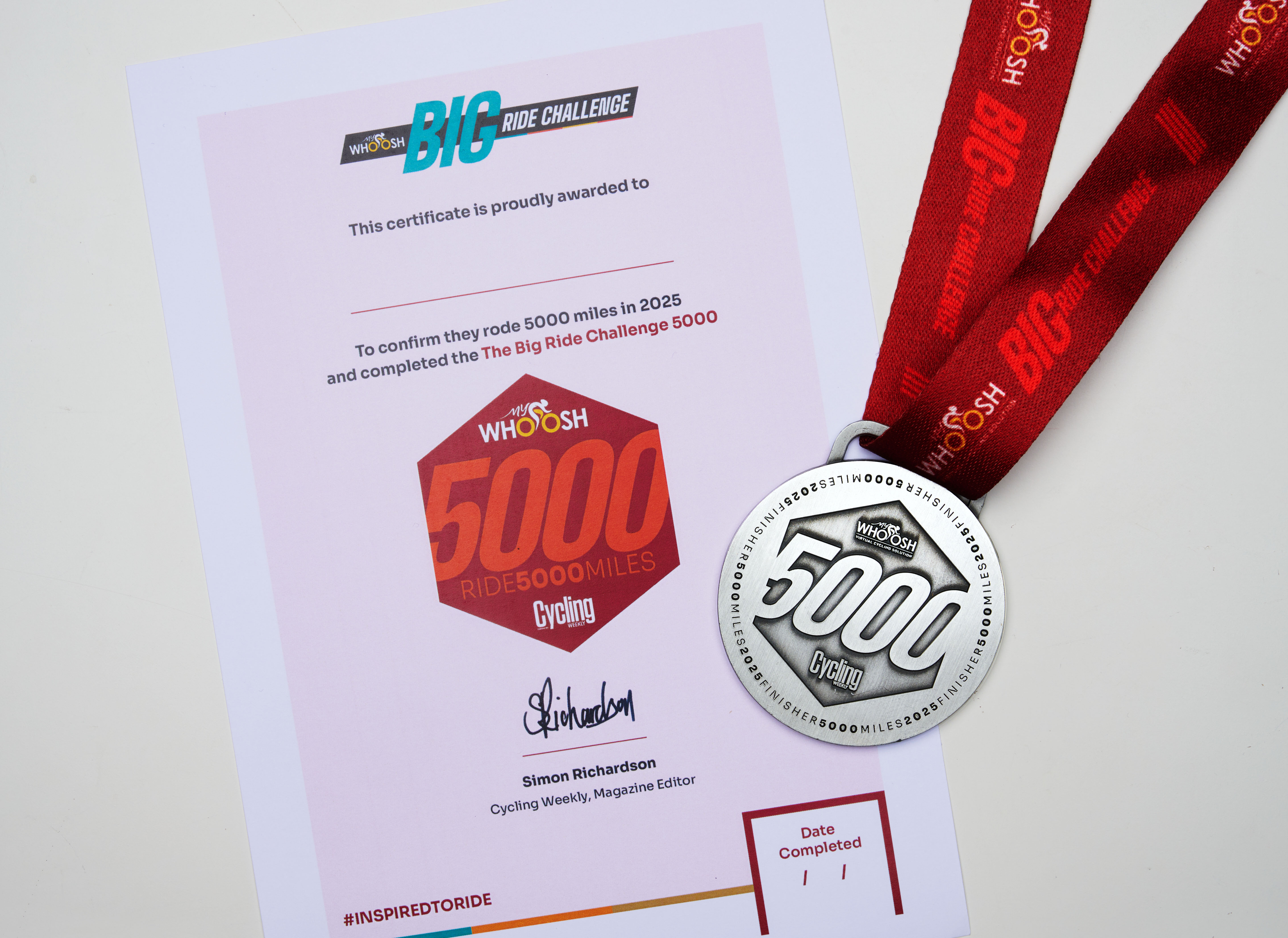Big Ride Challenge Medallas de acabado