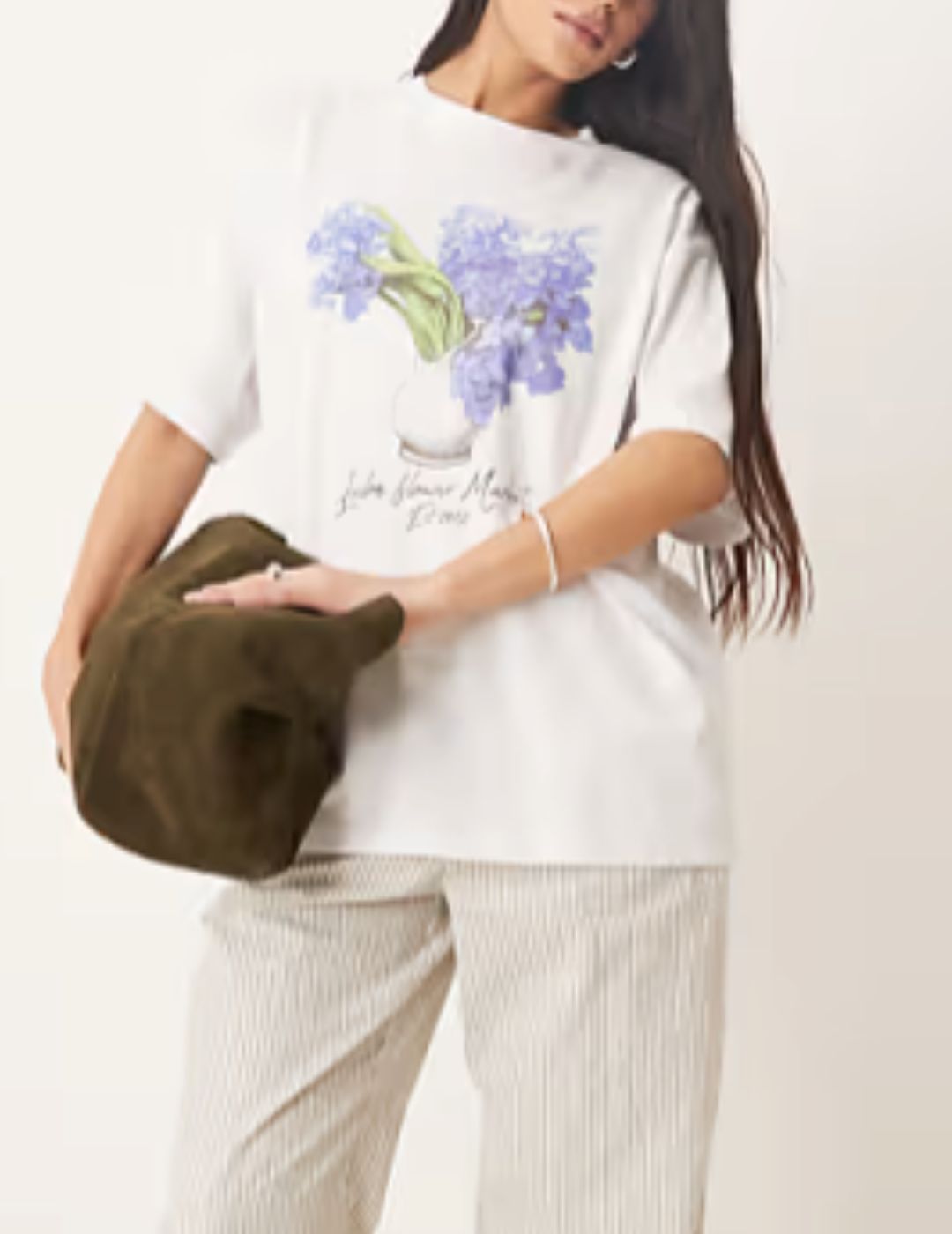 ASOS, Oversized t-shirt with flower market graphic 