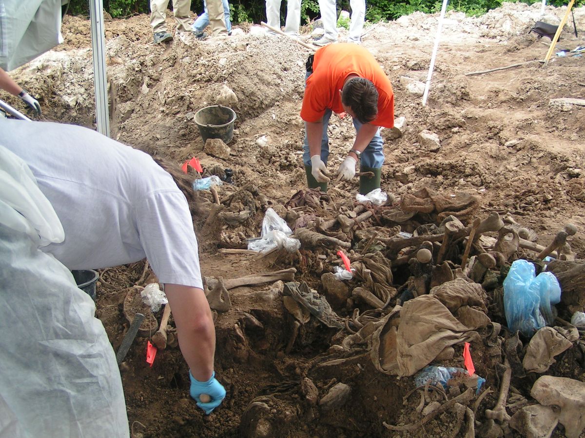 mass grave in Bosnia