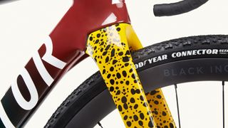 Factor and Team Amani gravel bike with 'cheetah fork"