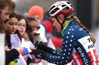 US champion Katie Compton signs autographs