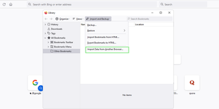 How to import Chrome bookmarks into Firefox