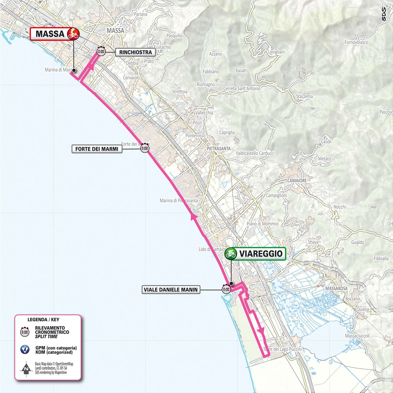 Giro d'Italia 2026 stage 10 map