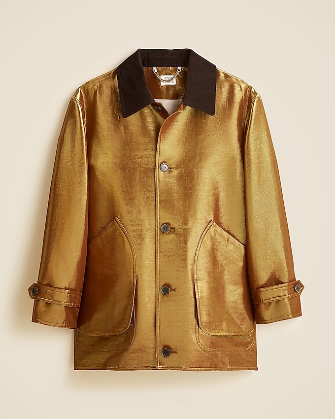 Christopher John Rogers X J.crew Barn Jacket™ en lamé dorado