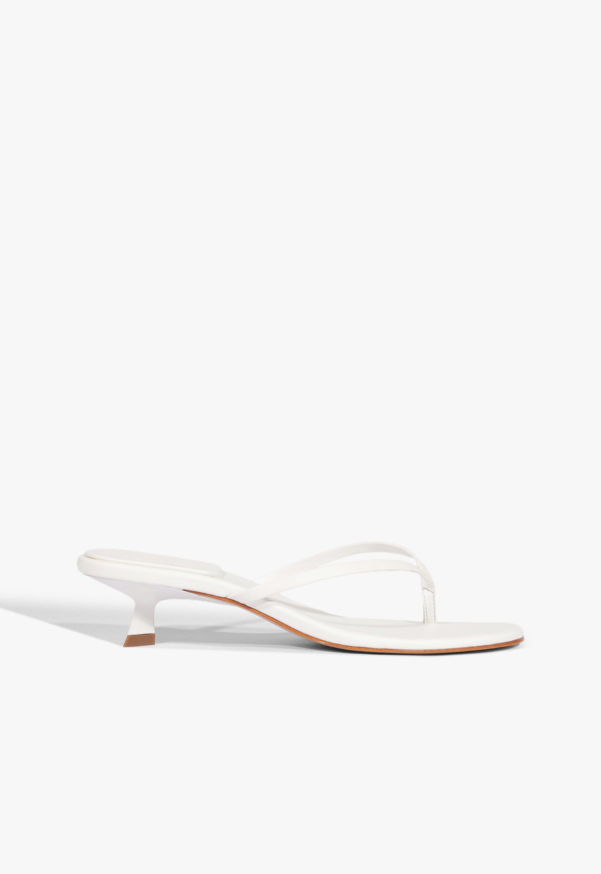 Carolyn Leather Sandal - 5 / White / Leather