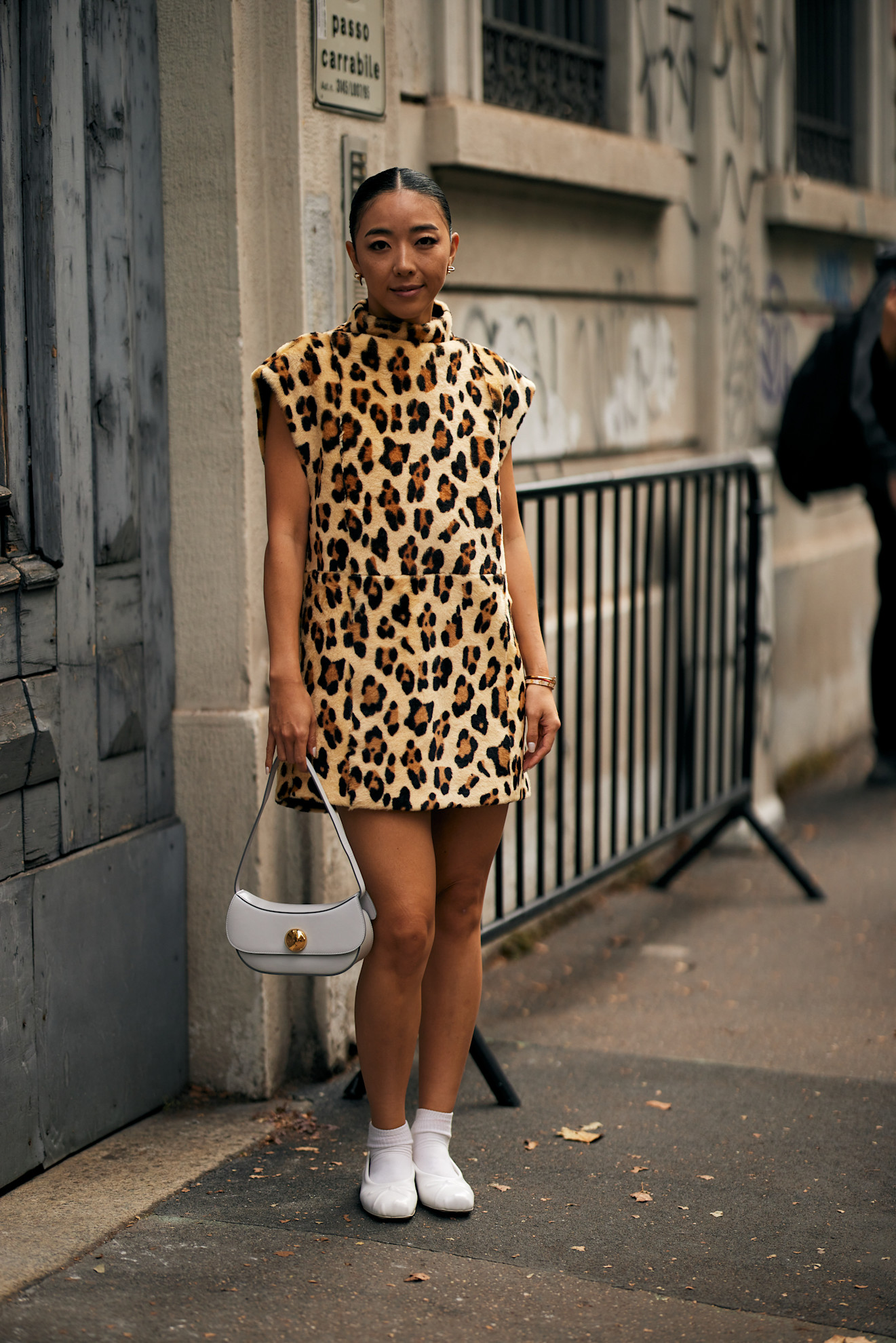 woman wearing flats in Milan