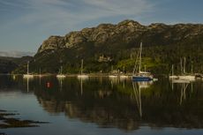 Boats bobbing on Plockton Bay.