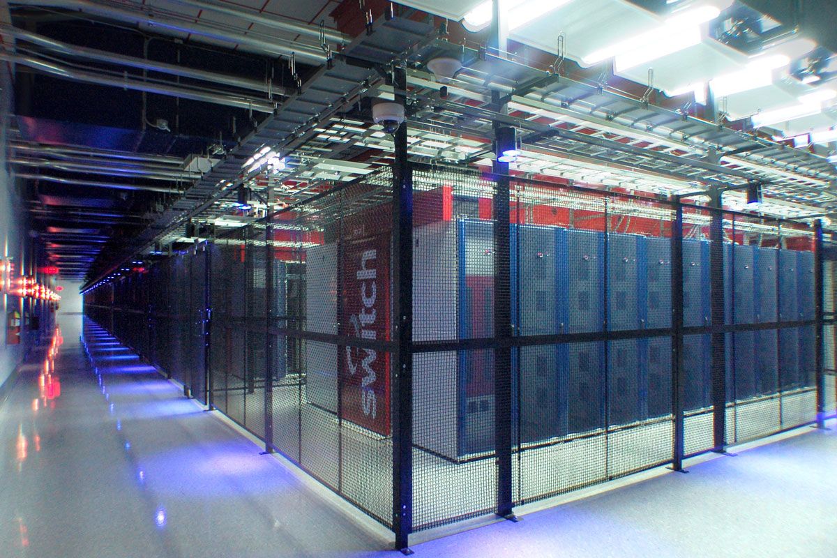 Just a small fraction of the servers available at SuperNAP.