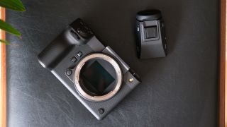 Fujifilm GFX 100 II camera with its viewfinder removed
