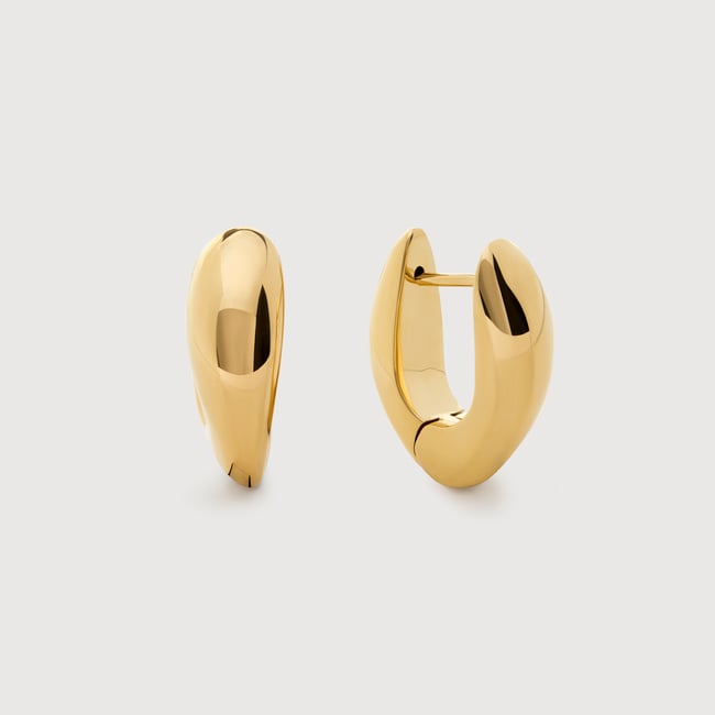 Gold Vermeil Nura Reef Medium Hoop Earrings