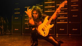 Yngwie Malmsteen live on stage at O2 Forum Kentish Town on August 2, 2017 in London, England.