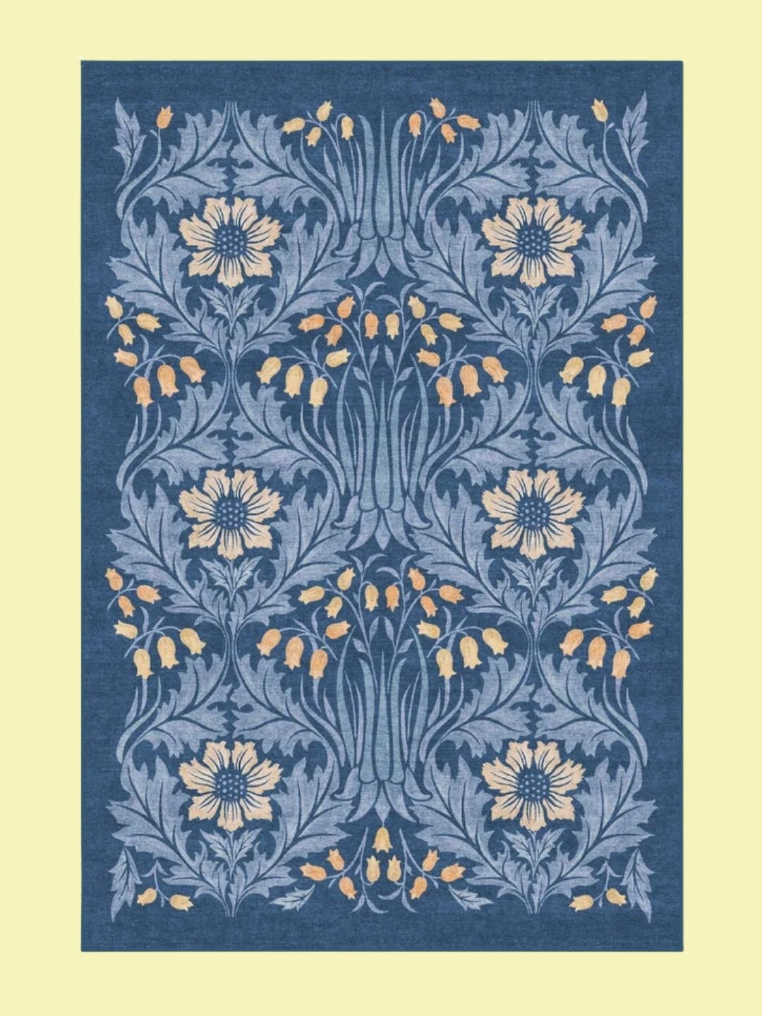 Ruggable x Morris &amp;amp; Co., Woodbell &amp;amp; Anemone Navy Rug