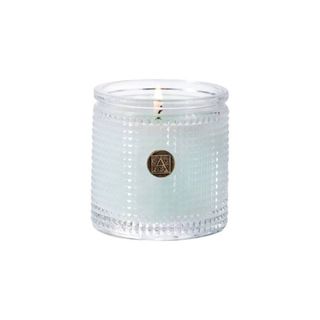 cotton scented candle in glass jar
