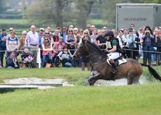 Simon Grieve riding Cornacrew GBR during the Cross Country phase of The Mitsubishi Motors Badminton Horse Trials at Badminton in Gloucestershire, UK on 7th May 2016